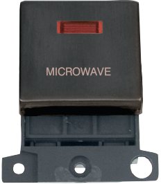 Click Minigrid 20A Dp Switch Module With Neon Matt Bronze Microwave