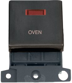 Click Minigrid 20A Dp Switch Module With Neon Matt Bronze Oven