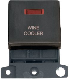 Click Minigrid 20A Dp Switch Module With Neon Matt Bronze Wine Cooler