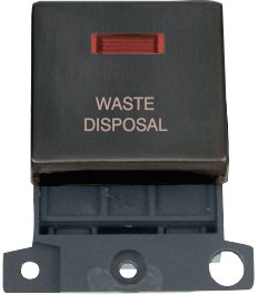 Click Minigrid 20A Dp Switch Module With Neon Matt Bronze Waste Disposal