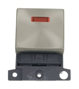 Click MiniGrid 20A Dp Ingot Switch With Neon Satin Chrome