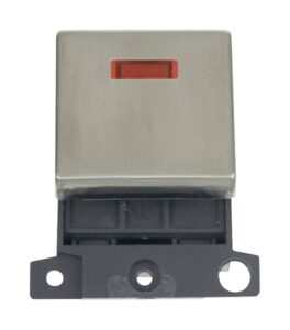 Click MiniGrid 20A Dp Ingot Switch With Neon Stainless Steel