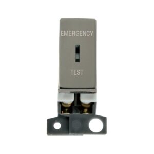 Click MiniGrid 13A Resistive Dp Ingot Keyswitch "Emergency Test" Black Nickel