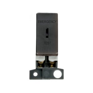 Click Minigrid 10Ax 2 Way Emergency Test Key Switch Module Metal Matt Bronze Switch