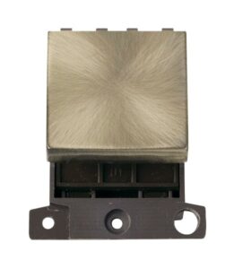 Click MiniGrid 32A Dp Ingot Switch Module Antique Brass