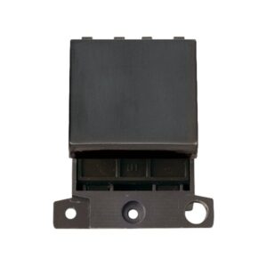 Click Minigrid 32A Double Pole Switch Module With Neon Metal Matt Bronze Switch