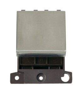 Click MiniGrid 32A Dp Ingot Switch Module Stainless Steel