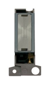Click MiniGrid 13A Fused Ingot Fcu Modul Black Brushed Stainless Steel