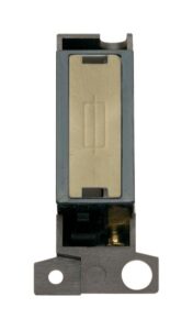 Click MiniGrid 13A Fused Ingot Fcu Modul Black Satin Brass