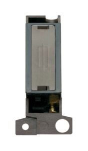 Click MiniGrid 13A Fused Ingot Fcu Modul Black Stainless Steel