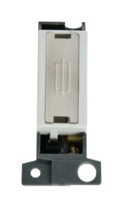Click MiniGrid 13A Fused Ingot Fcu Modul White Satin Chrome
