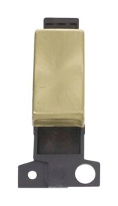 Click MiniGrid 10A 3 Position Ingot Switch Satin Brass