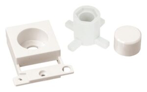 Click MiniGrid Dimmer Module Mounting Kit Polar White