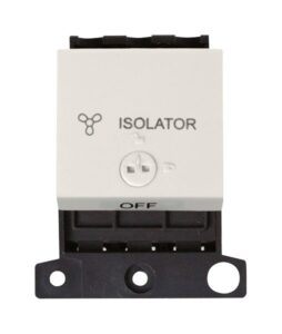 Click MiniGrid 10A 3 Pole Lockable Fan Module Polar White