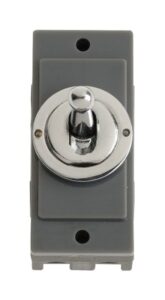 Click MiniGrid 10Ax Intermediate Toggle Switch Module Chrome