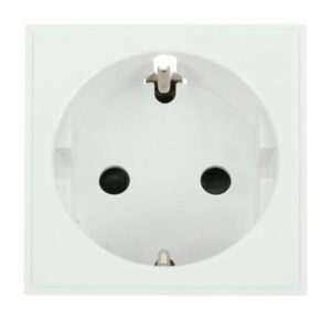 Click New Media 16A European Schuko Socket Outlet Polar White