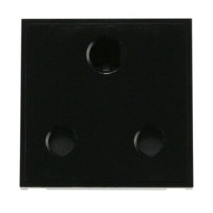 Click New Media 15A Round Pin New Media Socket Black