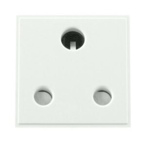 Click New Media 15A Round Pin New Media Socket White