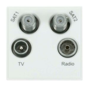 Click New Media Quad Tv, Radio, Sat 1 And Sat 2 Polar White