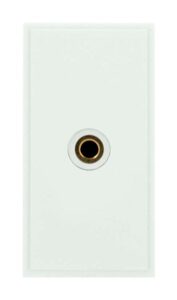 Click New Media 25 X 50Mm 3.5Mm Audio Jack Module With Fly-Lead Polar White