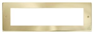 Click New Media Small Media Front Plate (8 Module) Satin Brass