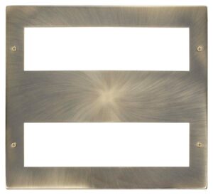 Click New Media Large Media Front Plate (2 X 8 Module) Antique Brass