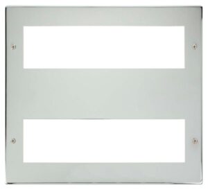 Click New Media Large Media Front Plate (2 X 8 Module) Chrome