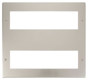 Click New Media Large Media Front Plate (2 X 8 Module) Pearl Nickel