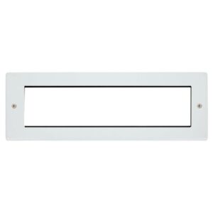 Click New Media Small New Media Unfurnished Front Plate & Yoke 8 Apertures Polar White