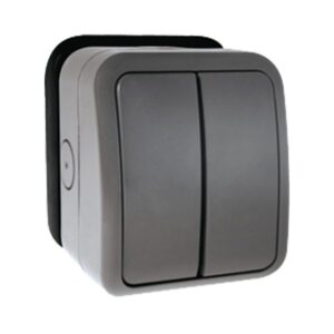 Click Essentials 2 Gang Outdoor Switch With 20 Amp Yok E