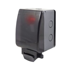 Click Essentials 13A Fused Connection Dp Switched Ip66 Weatherproof Unit With Neon (Semi-Transparent Lid)