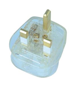 Click Essentials 13A Transparent Plug Top (13A Fused) Fast Fit Clear