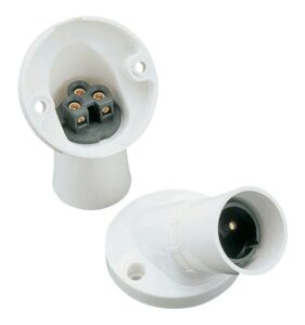 Click Essentials T2 Bc Angled Batten Lampholder H.O. Skirt