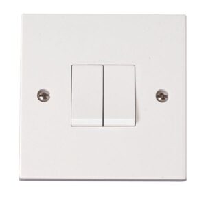 Click Polar 2 Gang 10Ax 2 Way Switch