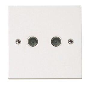 Click Polar Double Coaxial Socket Outlet