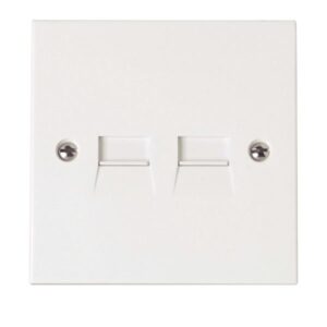 Click Polar Twin Telephone Master Socket Outlet