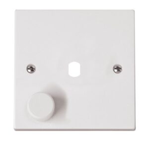 Click Polar Prw 1 Gang Double Dimmer Plate & Knobs