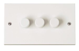 Click Polar 3 Gang 2 Way 250Va Rotary Dimmer Switch