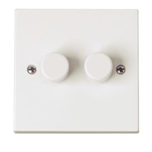 Click Polar Prw 2Gang 2Way 0-100W Led Dimmer Switch