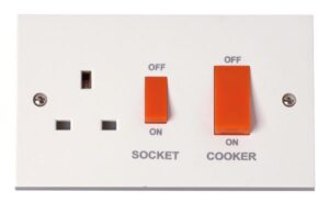 Click Polar 45A Cooker Switch With 13A Dp Switched Socket Outlet
