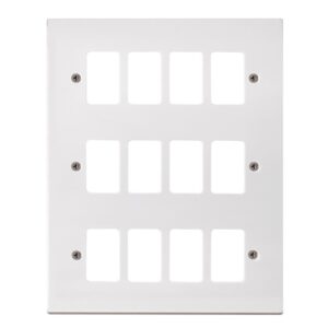 Click Polar 12 Gang GridPro Frontplate