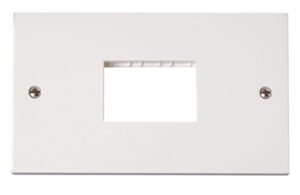 Click Polar 2 Gangd Plate Triple Aperture