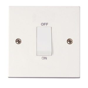 Click Polar 1 Gang 45A Dp Switch (White Rocker)