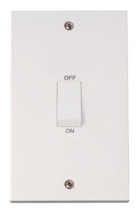 Click Polar 2 Gang 45A Dp Switch (White Rocker)