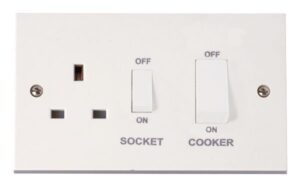 Click Polar 45A Dp Switch 13A Dp Switched Socket (White Rocker)