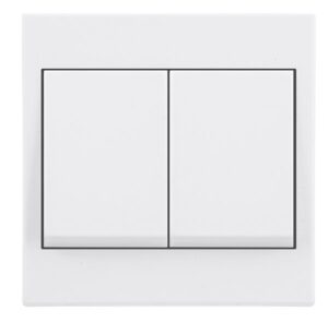 Click Polar 10Ax 2 Gang 2 Way Wide Rocker Switch