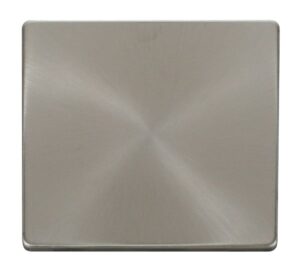 Click Definity 1 Gang Blank Plate Cover Plate Brushed Stainless