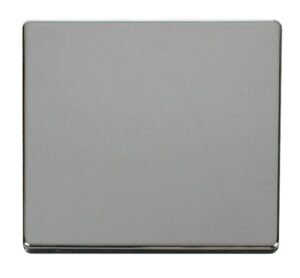 Click Definity 1 Gang Blank Plate Cover Plate Chrome