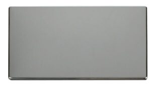 Click Definity 2 Gang Blank Plate Cover Plate Chrome