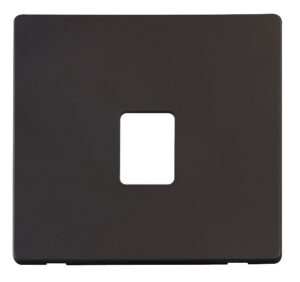 Click Definity Single Rj11/Rj45 Socket Outlet Cover Plate Black